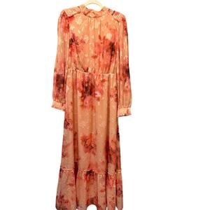 Lost + Wander Floral Affair Maxi Dress - Peach, Pink, Purple